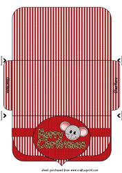 Red Christmas Mouse Voucher/money Wallet 1