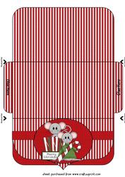 Red Christmas Mice Money/vocher Wallet 2