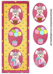 Pink Birthday Bunny Card Front