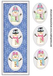 Blue Snowman Card Front