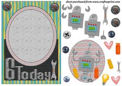 6 Today Robot Card Front
