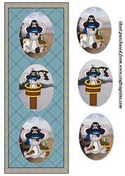 Blue Pirate Mouse Card Front