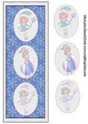 Blue Christmas Fairy Card Front