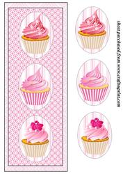 Pink Cupcakes Card Front