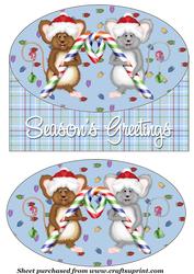 Candy Cane Mice Topper