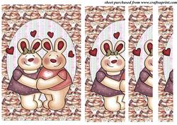 Bunny Valentines Side Stacker Card Front 4