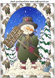 Free Snow Snowman Topper