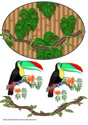 Jungle Bird Rocker Card