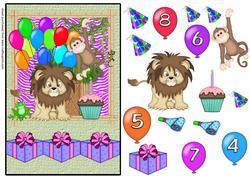 Lion Birthday Quick Card Front