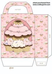 Pink Cupcake Gift Bag