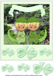 Blonde Haired Baby Boys Peas in a Pod Card Front 3