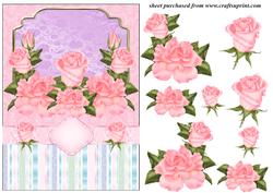 Coral Roses Card Front
