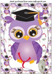 Purple Graduation Owl Topper