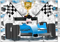 Blue Racing Car Topper