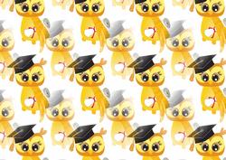 Land Yellow Graduation Owl Backing Sheet