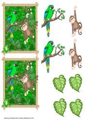 2 Monkey Jungle Toppers