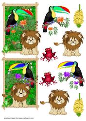 2 Jungle Lion Toppers