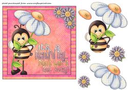 Pink Its a Beautiful Day Card Front