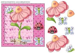 Pink Let Your Dreams Take Flight Card Front