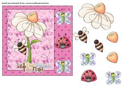 Pink Let Your Dreams Take Flight Card Fron2