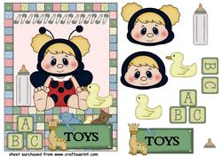 Cute as a Bug Baby Card Front 1