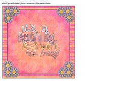 Pink Its a Beautiful Day Insert 1