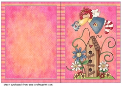 Garden angel cut and fold card 1