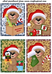 4 Cute Christmas bear toppers
