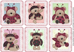 6 Cute ladybird toppers