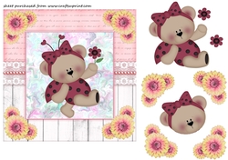 Lady bug bear card front 3