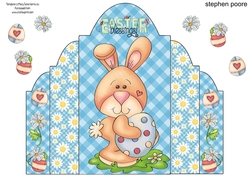 Blue Easter egg hunt card 2
