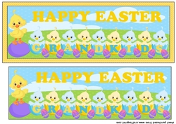 Grandkids Easter chicks card front