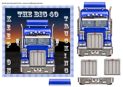 Blue truck the big 40 card front