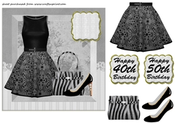 Black 40/50 fashion card front
