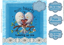 Love birds card front