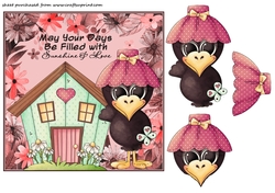 Cute crow may your days card front