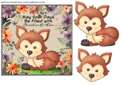 Cute fox may your days card front