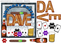 Dave birthday cheers card front