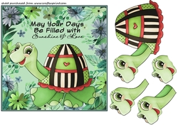 May your days turtle card front