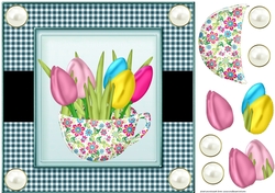 Blue tulip bowl card front