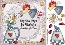 White daisy may your days card front