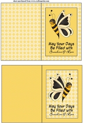 2 Yellow bee May your days notelets