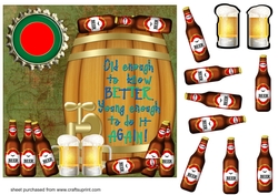 Old enough to know better beer themed card front