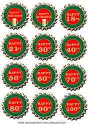 Birthday age beer themed toppers/tags can be used with cup950611_659