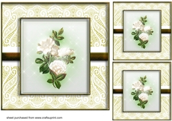 3 Floral lace card fronts/toppers 1