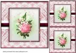 3 Floral lace card fronts/toppers 4