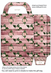Pink rose gift bag 2