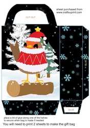 Christmas robin gift bag 4