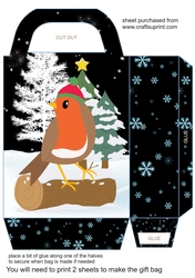 Christmas robin gift bag 5