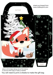 Christmas woodland animals gift bag 3